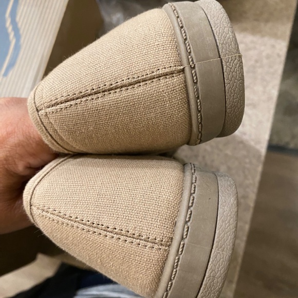 Tan Mesh Canvas Slip-On Shoes - Picture 3 of 3